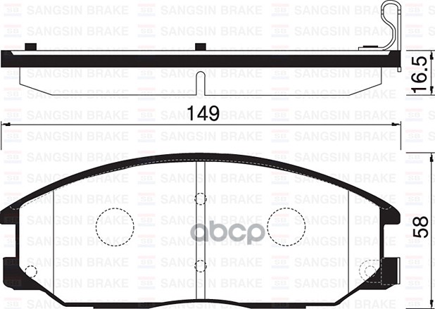 Колодки передние SANGSIN BRAKE SP1171